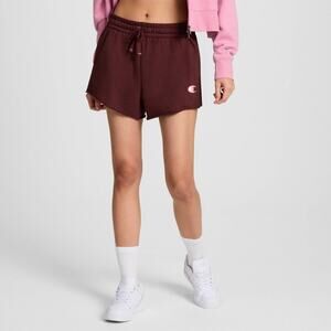Champion Women's French Terry Pull-on Shorts - Maroon L (3926)